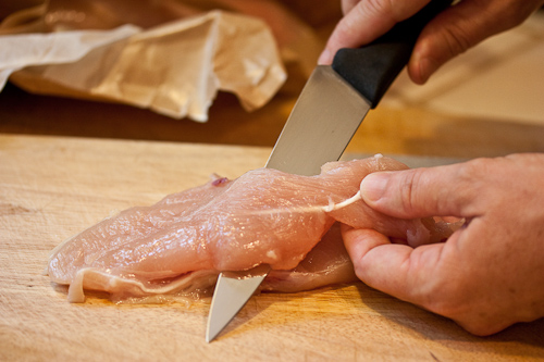 The "tenders" aren't used in this dish but can be cooked quickly and used on sandwiches or in pasta