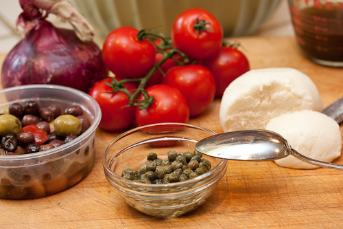 Panzanella Ingredients The bread co-stars, of course