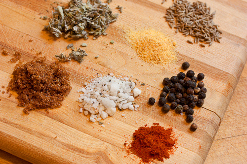 All the components for a tasty spice rub
