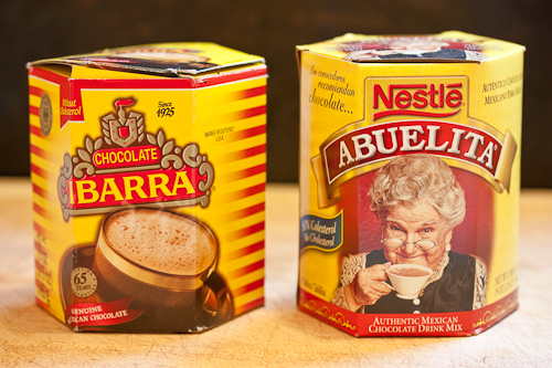 The two most commonly available brands are Ibarra and Nestle's Abuelita