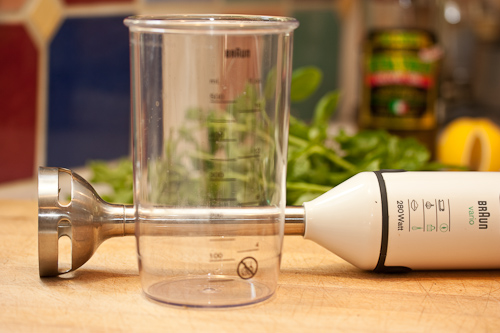 Here's my immersion blender, but it's not essential