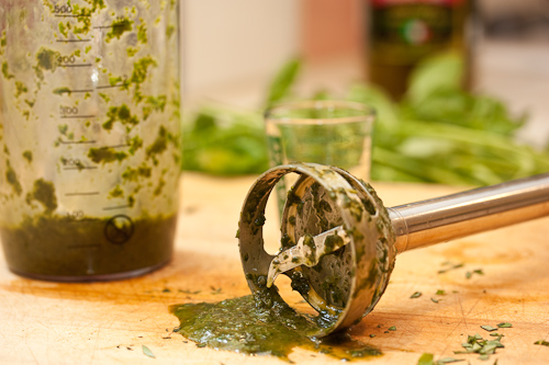 A cross between basil "sauce" and pesto