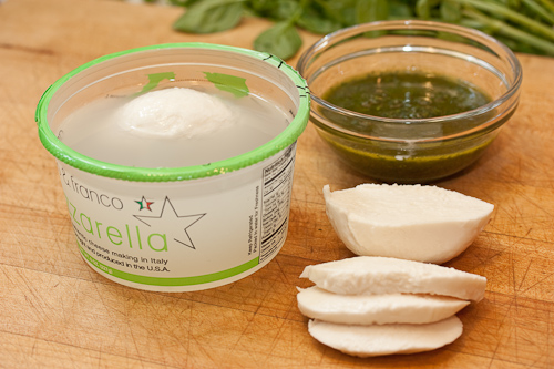 SliceMozzarella My creaky Italian market was closed (see how creaky?), so this mozzarella came from Whole Foods