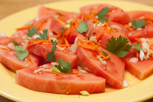 A little heat from the red pepper with the watermelon will surprise you