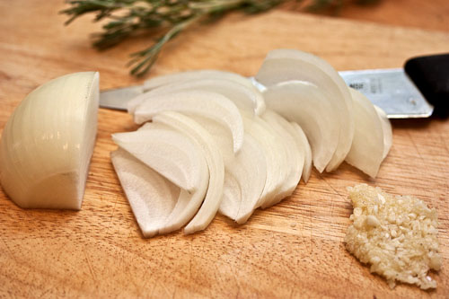 OnionGarlic Prep these while you brown the chicken