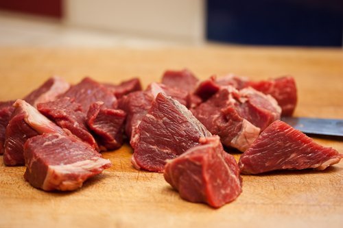 The chunks should be sized to fit into the grinder