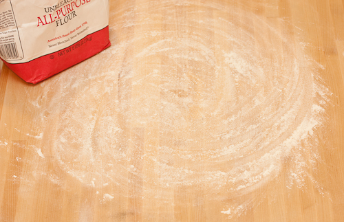 PrepCrust A light sweep of flour will keep the crust from sticking