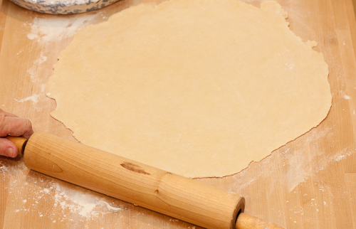 RollCrust4 Roll the crust out to about an inch larger than your pie dish