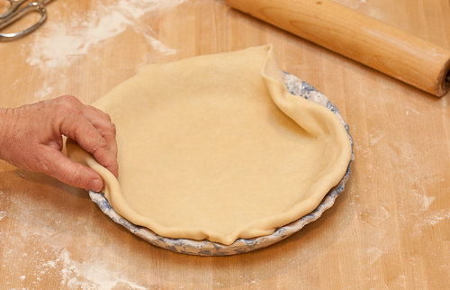RollCrust8 Fold under the overhang, leaving about 1/3-inch of dough above the lip of the dish