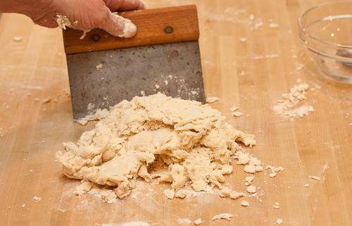 ScrapeDough Folding the dough back onto itself begins to create the layers -- the secret to the flaky crust