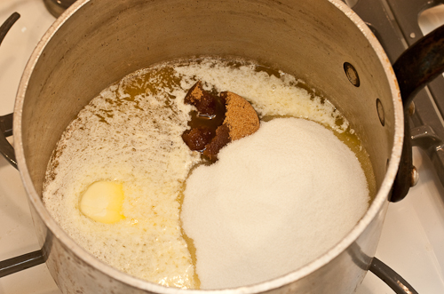 While this toffee is easy, it does require constant stirring and attention -- it doesn't take long, though