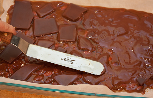 The bars make it so easy to create the chocolate layer